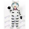 Weißer Tiger mit schwarzen Streifen Maskottchen Kostüm für Erwachsene Typ B