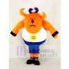 Orange Monster mit Lange Ohren Maskottchen Kostüm Schule