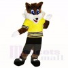 Sport Fox mit gelbem Hemd Maskottchen Kostüme Schule