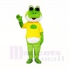 Grün Frosch mit Gelb Hemd Maskottchen Kostüme Schule
