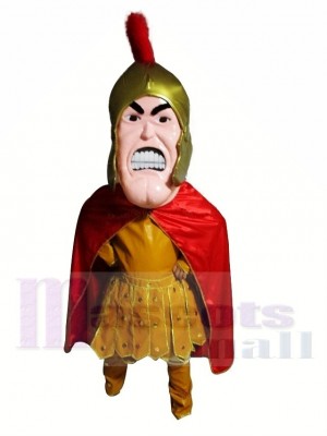 Gelber Trojaner Spartan Maskottchen Kostüm