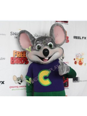 Chuck E. Cheese Maskottchen Kostüm Maus Fastfood Förderung