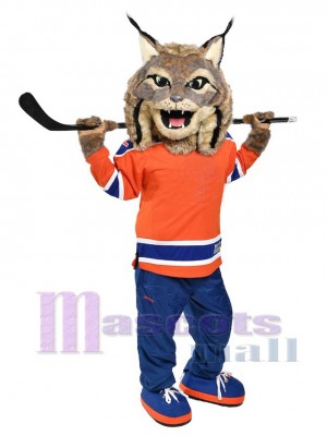 Hunter der kanadische Luchs Edmonton Oilers Hunter Maskottchen Kostüm Tier