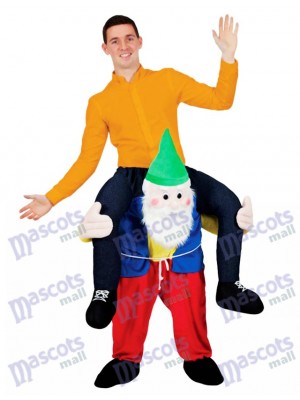 Zurück Schulter Garten Gnome Carry Me Maskottchen Fahrt Kostüm Hirsch Kostüm Weihnachten lustige Outfit