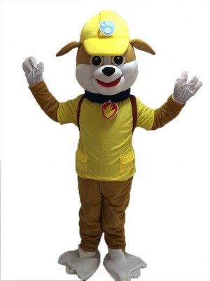 Paw Patrol Rubble Maskottchen Kostüm Gelber Hund Halloween Kostüm
