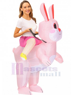 Osterhasen Kostüm Aufblasbar Kaninchen reiten Cosplay Draussen Kinder Accueil Urlaub Partyanzug