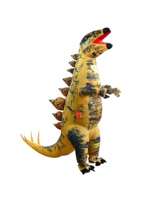 Gelb Stegosaurus Dinosaurier Aufblasbar Kostüm Halloween Weihnachten Kostüm zum Erwachsener/Kind