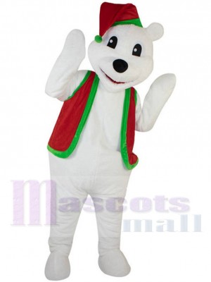 Eisbär der weißen Weihnacht Maskottchen-Kostüm Tier
