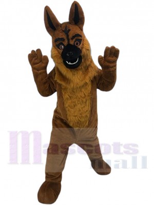 Brauner Wolfshund Maskottchen-Kostüm Tier