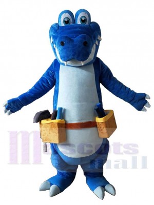 Blauer Krokodil-Alligator Maskottchen-Kostüm Tier