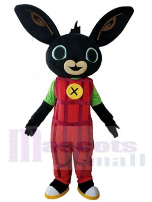 Schwarzes Kaninchen mit großen Ohren Maskottchen-Kostüm Für Erwachsene Maskottchenköpfe
