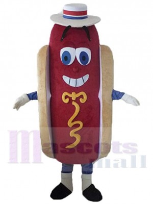 Leckerer Hotdog Maskottchen-Kostüm Karikatur