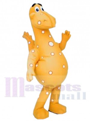 Orangefarbener C-Rex-Dinosaurier Maskottchen-Kostüm Tier