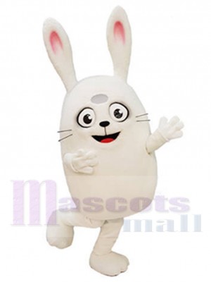 Nettes weißes Kaninchen Maskottchen-Kostüm Für Erwachsene Maskottchenköpfe