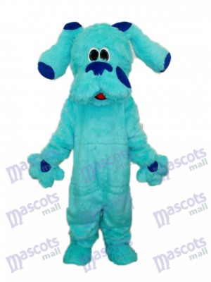 Blauer Hund Blues Hinweise Maskottchen Erwachsener Kostüm Tier