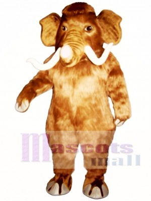 Niedlich Mammut Elefant mit Lange Stoßzähne Maskottchen Kostüm