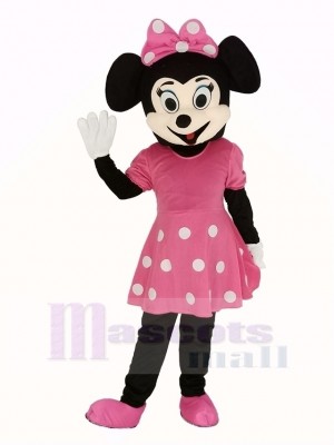 Rosa Minnie Mouse Erwachsene Maskottchen Kostüm
