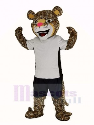 Stark Jaguar mit T-Shirt Maskottchen Kostüm Tier
