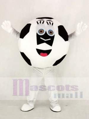Schwarz und Weiß Fußball Maskottchen Kostüm Schule