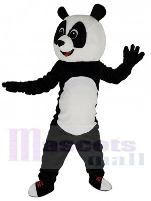 Süßes Weiß und Schwarzer Panda Maskottchen Kostüm Tier