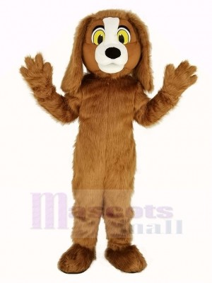 Braun Pelzig Hund Maskottchen Kostüm Tier