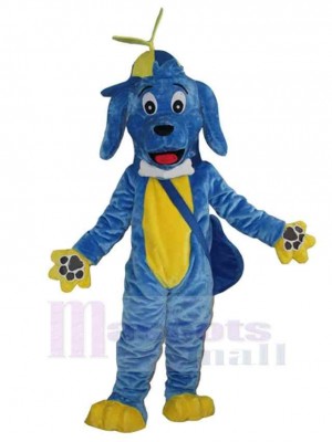 Blauer Musikhund Maskottchen Kostüm Tier