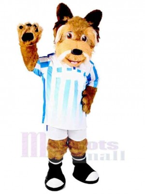 Lächelnder Sport-Fußball-Hund Maskottchen Kostüm Tier