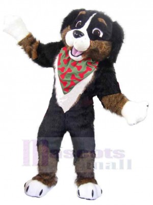 Brauner Hund Maskottchen Kostüm Tier mit Lätzchen