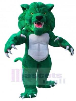 Wilde grüne Wildkatze Maskottchen Kostüm Tier