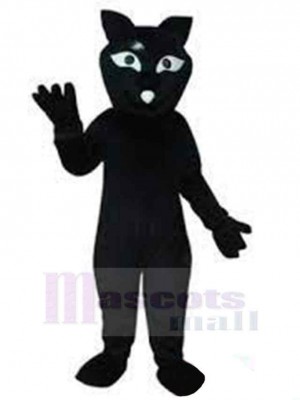Schwarze Katze Maskottchen Kostüm Tier mit weißer Nase