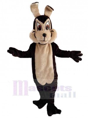 Dunkelbrauner Wolf Maskottchen Kostüm Tier
