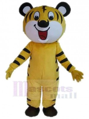 Süßer schwarz-gelber Tiger Maskottchen Kostüm Tier