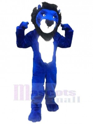 College Blauer Löwe Maskottchen-Kostüm Tier