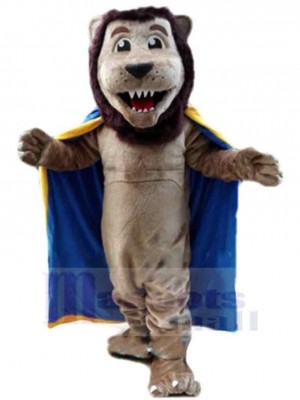 König der Löwen Maskottchen-Kostüm Tier mit Umhang