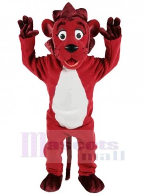 Schöner roter Löwe Maskottchen-Kostüm Tier