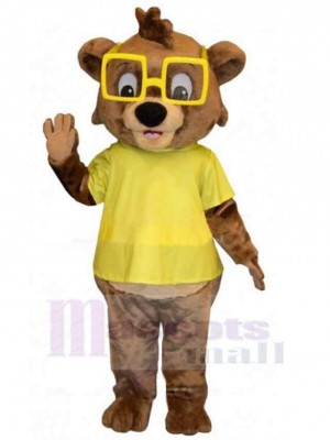 Netter Löwe Maskottchen-Kostüm Tier mit gelben Augen