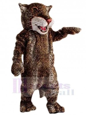 Cooler brauner Leopard Maskottchen-Kostüm Tier