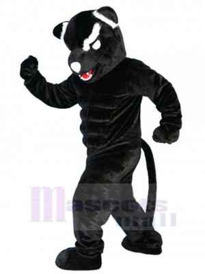 Mächtiger schwarzer Panther Maskottchen-Kostüm Tier