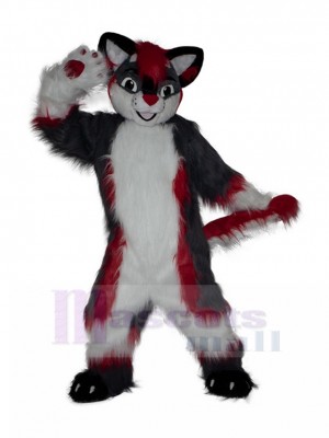 Pelzig Weiß und Rot Fuchs Maskottchen Kostüm Tier