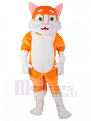 Weiße und orange Katze Maskottchen Kostüm Tier