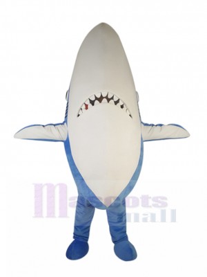 Neugierig Blauer Hai Maskottchen Kostüm Tier