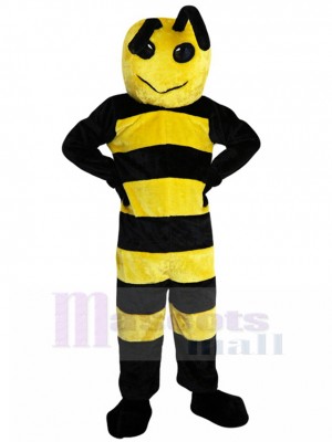 Ernst Schwarze und gelbe Biene Maskottchen-Kostüm Insekt