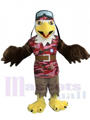 Brauner Pilot Adler in BDU Maskottchen Kostüm Tier