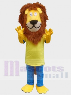 Freundlicher glücklicher Löwe Maskottchen-Kostüm Tier
