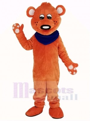 Orange Teddy Bär Maskottchen Kostüm
