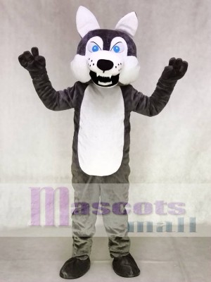Grau Wolf Maskottchen Kostüm für Erwachsene Tier