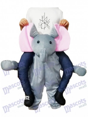 Piggyback Elefant tragen mich Fahrt graues Elefant Maskottchen Kostüm
