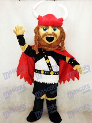 Red Pirate Viking Maskottchen Kostüm Menschen