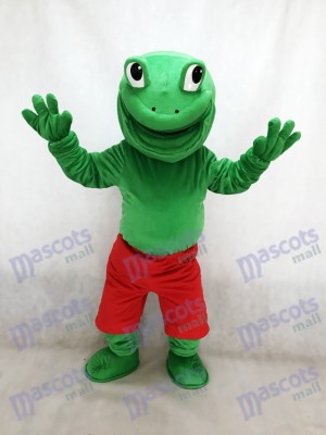 Neuer grüner Frosch mit roten Shorts Maskottchen Kostüm Tier