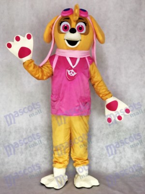 Pfote Patrol Skye Erwachsenen Maskottchen Kostüm Pink Dog Cartoon Charakter